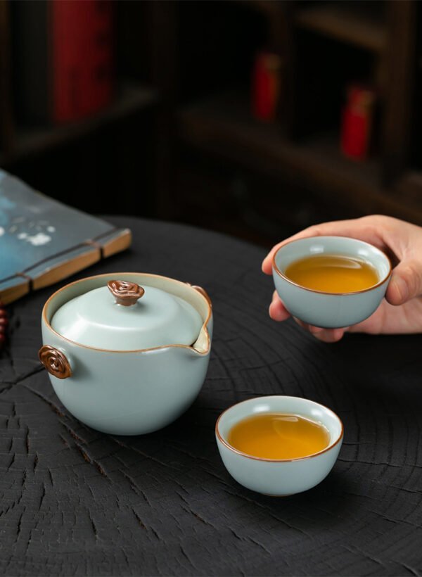 Jingdezhen Ru Kiln Porcelain Travel Tea Set - Image 3