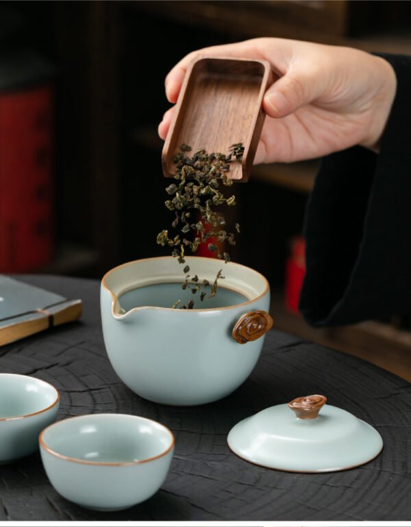 Jingdezhen Ru Kiln Porcelain Travel Tea Set - Image 2