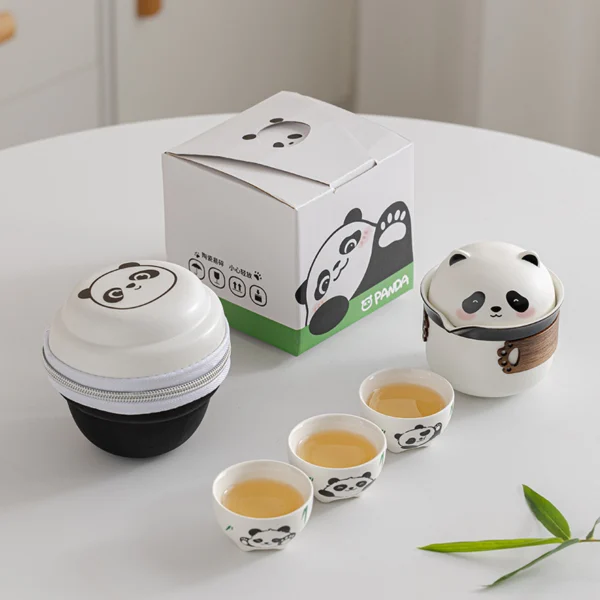 Panda Travel Tea Set - Tuantuan - Image 2