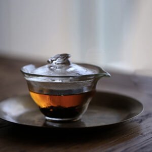Handcrafted Lid Thickened Glass Gai Wan – modern Chinese tea brewing vessel with heat-resistant glass