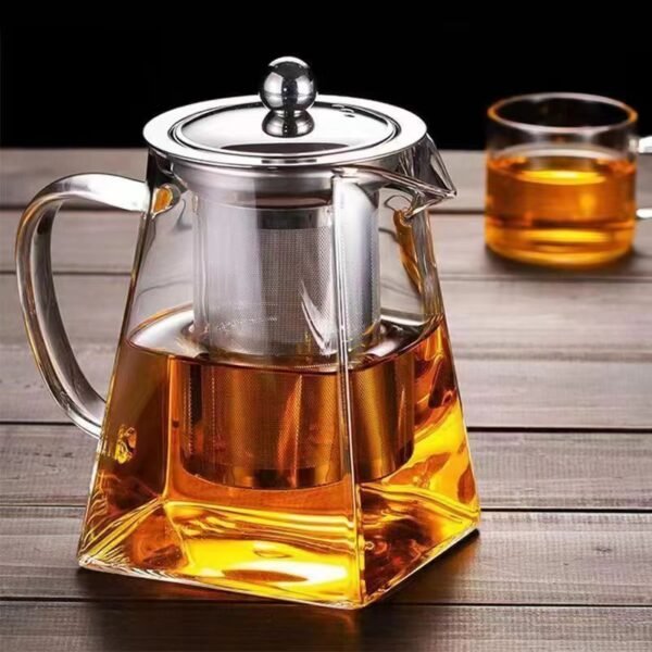 Square Glass Teapot for Easy Brewing