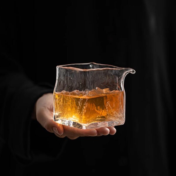Square-shaped Handmade Glass Gongdao Cup - Image 2