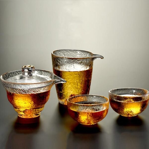 Tibetan Gold Crystal  Glass Tea Set