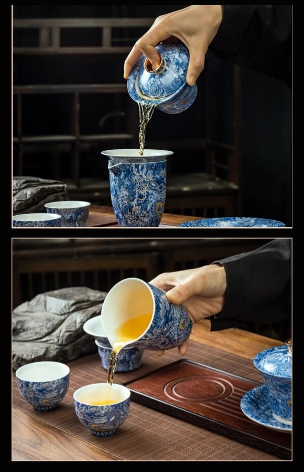Dehua Kung Fu Tea Set (Filigree Silver Dragon) - Image 5