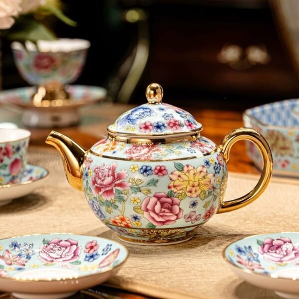 Jingdezhen Enamel - colored Tea Set - Image 2