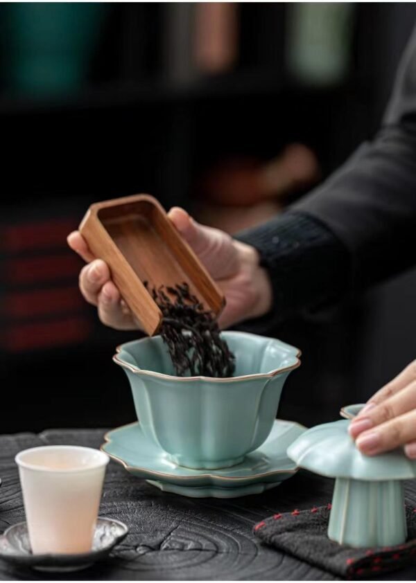 Ru Kiln Three - Talent Gaiwan Kung Fu Tea Set - Image 3