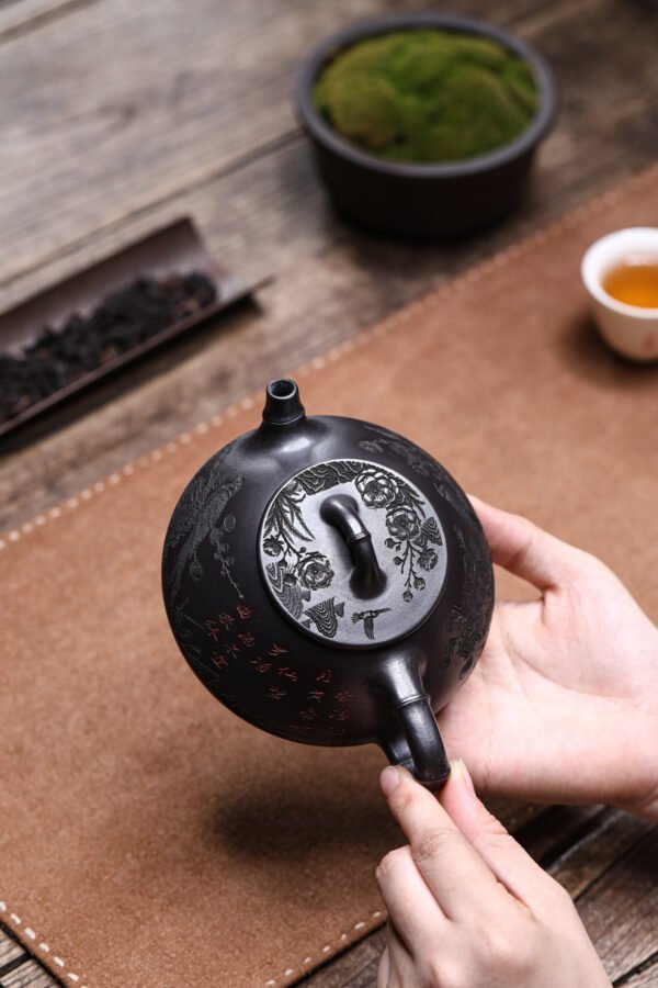 Chinese Yixing Zisha Teapot – Bamboo Style - Image 2