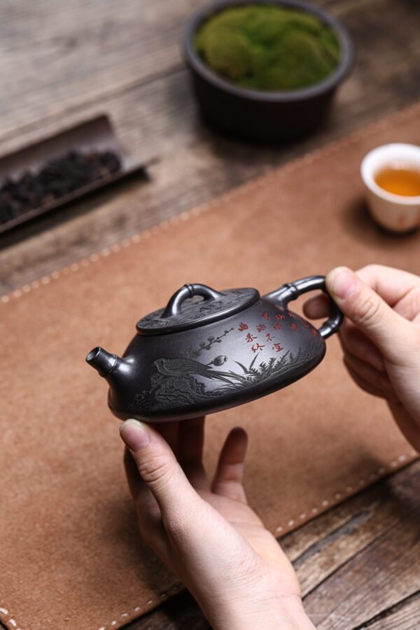 Chinese Yixing Zisha Teapot – Bamboo Style - Image 3