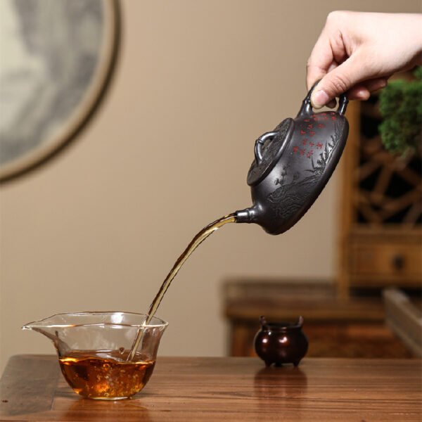 Chinese Yixing Zisha Teapot – Bamboo Style - Image 4